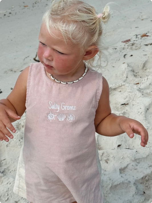 SEASHELL CORDUROY DRESS