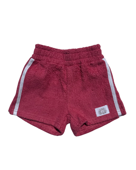CALI TERRY TOWEL SHORTS - PLUM